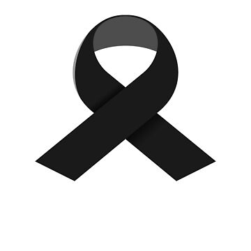 Black Mourning Ribbon | Framed Art Print