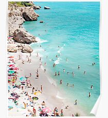 Küsten-, Strandkunst, blaues Wasser, Meer, Ozean Poster