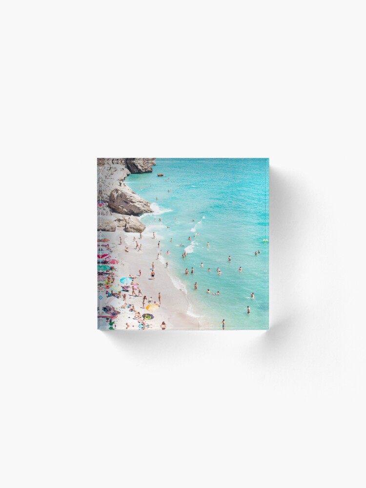 Alternate view of Coastal, Beach art, Blue Water, Sea, Ocean Acrylic Block