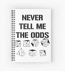 Cuaderno de espiral Nunca me digas las probabilidades D20 Juegos de rol Dados Meme