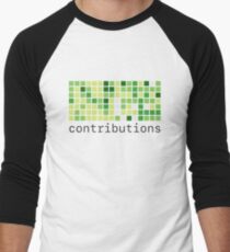 Github Contributions Men's Baseball Âľ T-Shirt