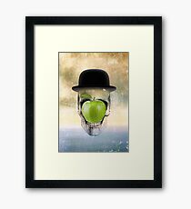 Magritte Skull Framed Print
