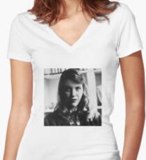 Sylvia Plath - Photo Women's Fitted V-Neck T-Shirt