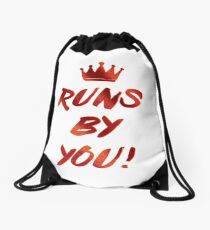 Runs by you Drawstring Bag
