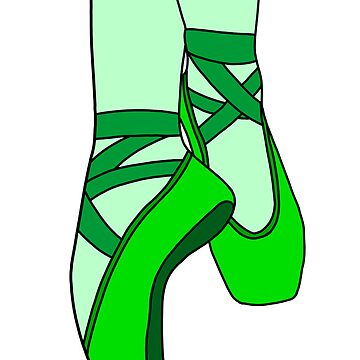 Green pointe shoes