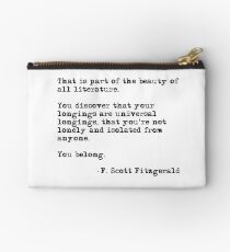 Die Schönheit aller Literatur - F Scott Fitzgerald Studio Clutch