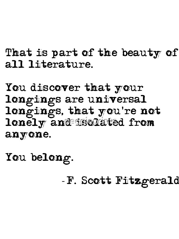The beauty of all literature - F Scott Fitzgerald by peggieprints