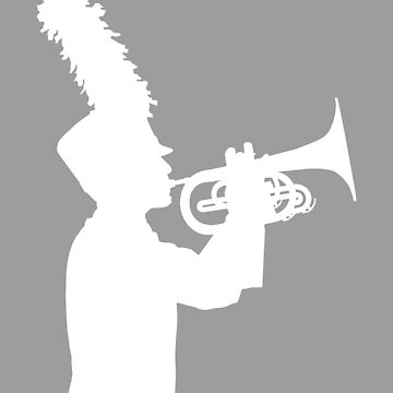 Marching Band Mellophone - White Poster for Sale by Vistascribe