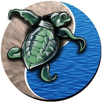 Artwork thumbnail, Turtle water and sand yin yang  by snohock