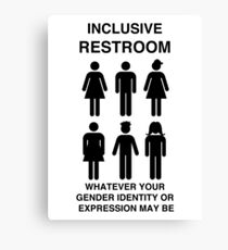 Inclusive Restroom Sign Canvas Print