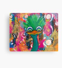 Psychedelic Emu Metal Print