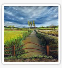 Summer Clouds Over The Somerset Levels Sticker