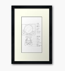Playstation Japanese Instructions Framed Print