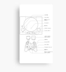 Playstation Japanese Instructions Canvas Print
