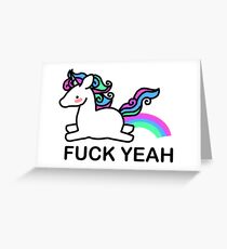 Pastel coloured unicorn Greeting Card