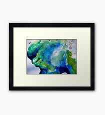 The green and blue smoke Framed Print