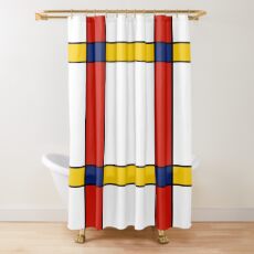 Cortina de ducha Mondrian Style Abstract Art