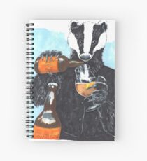 Craft Beer Badger Spiral Notebook