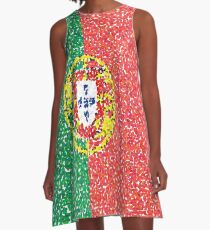 Portugal Flag A-Line Dress
