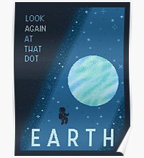 EARTH Space Tourism Travel Poster Poster