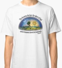 Flat Earth - Psalm 19:1 (The Firmament) White Classic T-Shirt