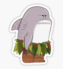 Funny Shark Head Maui Sticker