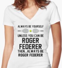 federer betterer Women's Fitted V-Neck T-Shirt