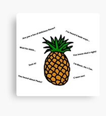 Psych Pineapple + Quotes Canvas Print