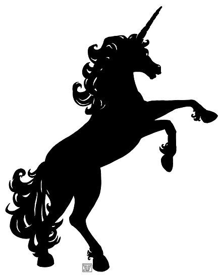 Download "Unicorn Silhouette" Poster by ImagineThatNYC | Redbubble
