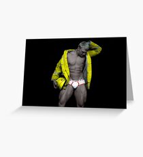 Elite Male Fitness Model - A005 Greeting Card