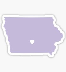 Iowa Love in Lilac Sticker