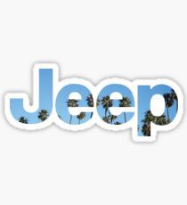 Jeep Palm Tree Sky Sticker