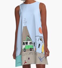 Surf More A-Line Dress
