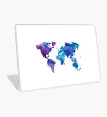 Watercolor Map of the World Laptop Skin
