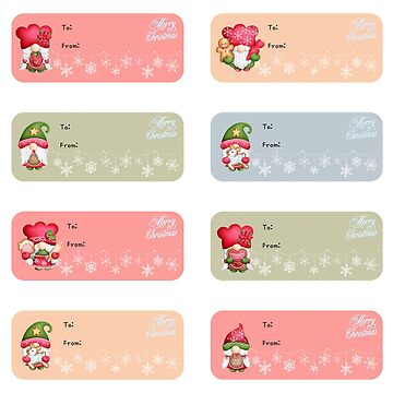 Cute Watercolor Wild Animals Christmas Present Labels Holiday Gift