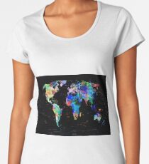 world map Women's Premium T-Shirt