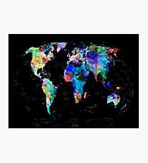 world map Photographic Print