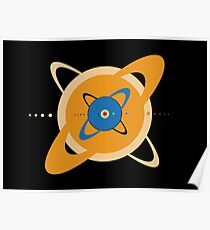 Solar System To Scale - Concentric Poster