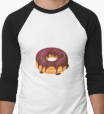 Creamy Chocolate Pink glazed Donut Men's Baseball ¾ T-Shirt