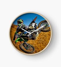 MOTOCROSS EXTREME: Motorcycle Racing Advertising Print Clock