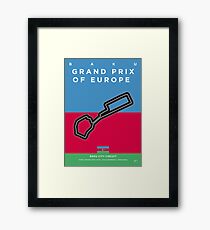 My F1 BAKU Race Track Minimal Poster Framed Print