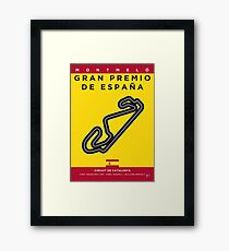 My F1 CATALUNYA Race Track Minimal Poster Framed Print