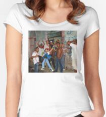 It's a pokemon world. Women's Fitted Scoop T-Shirt