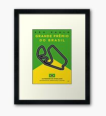 My F1 Interlagos Track Minimal Poster Framed Print