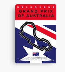 My F1 MELBOURNE Race Track Minimal Poster Canvas Print