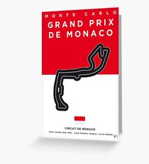 My F1 MONACO Race Track Minimal Poster Greeting Card