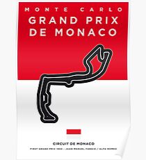 My F1 MONACO Race Track Minimal Poster Poster