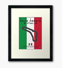 My F1 MONZA Race Track Minimal Poster Framed Print