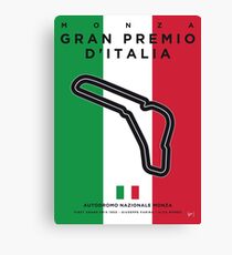 My F1 MONZA Race Track Minimal Poster Canvas Print