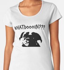 Elch - was tust du? Hund Premium Rundhals-Shirt